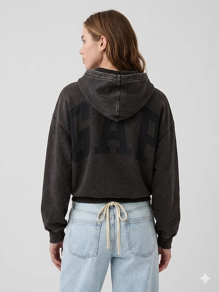 Crop Logo Hoodie