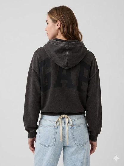 Crop Logo Hoodie